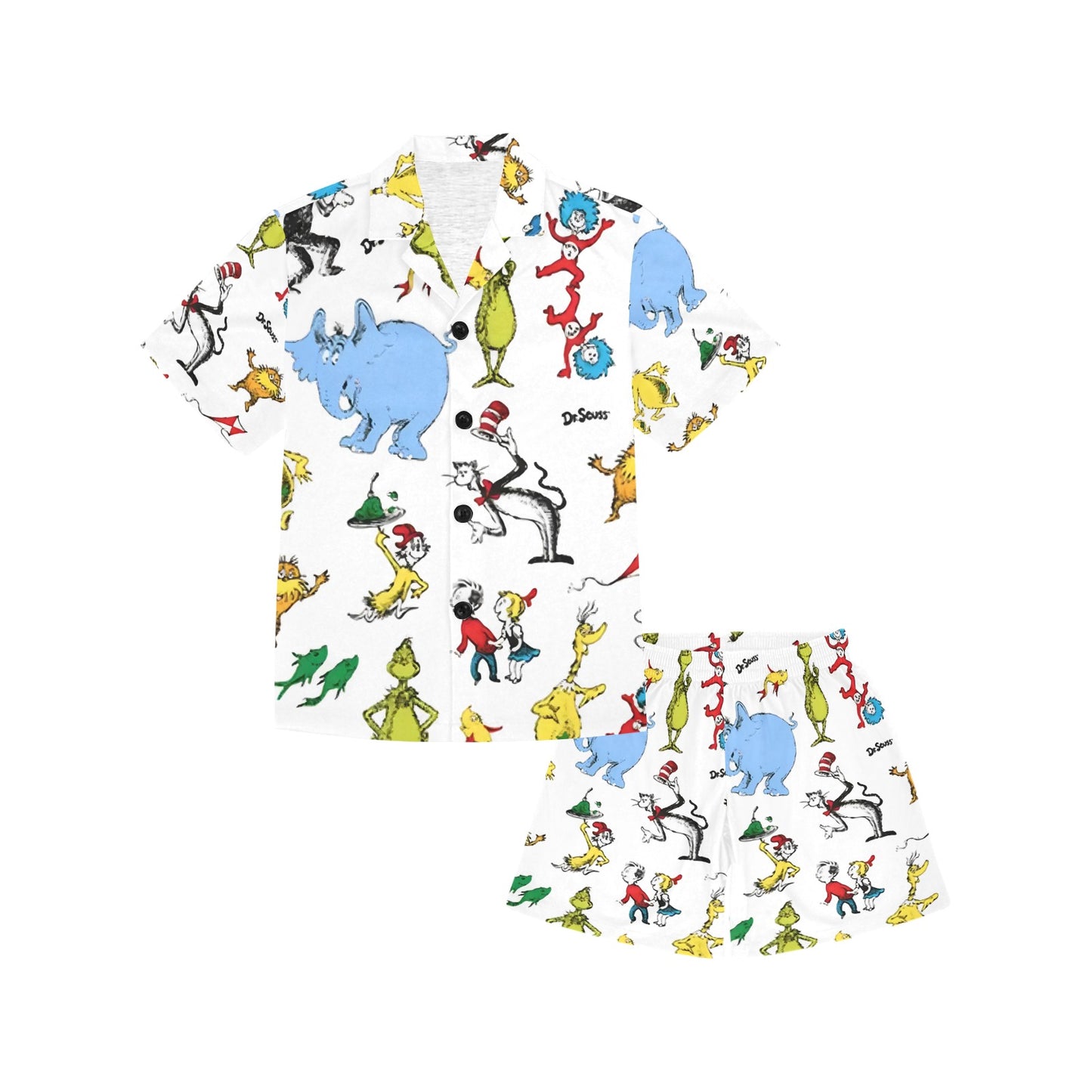 A Little Dr. Seuss V-Neck Short Pyjama Set