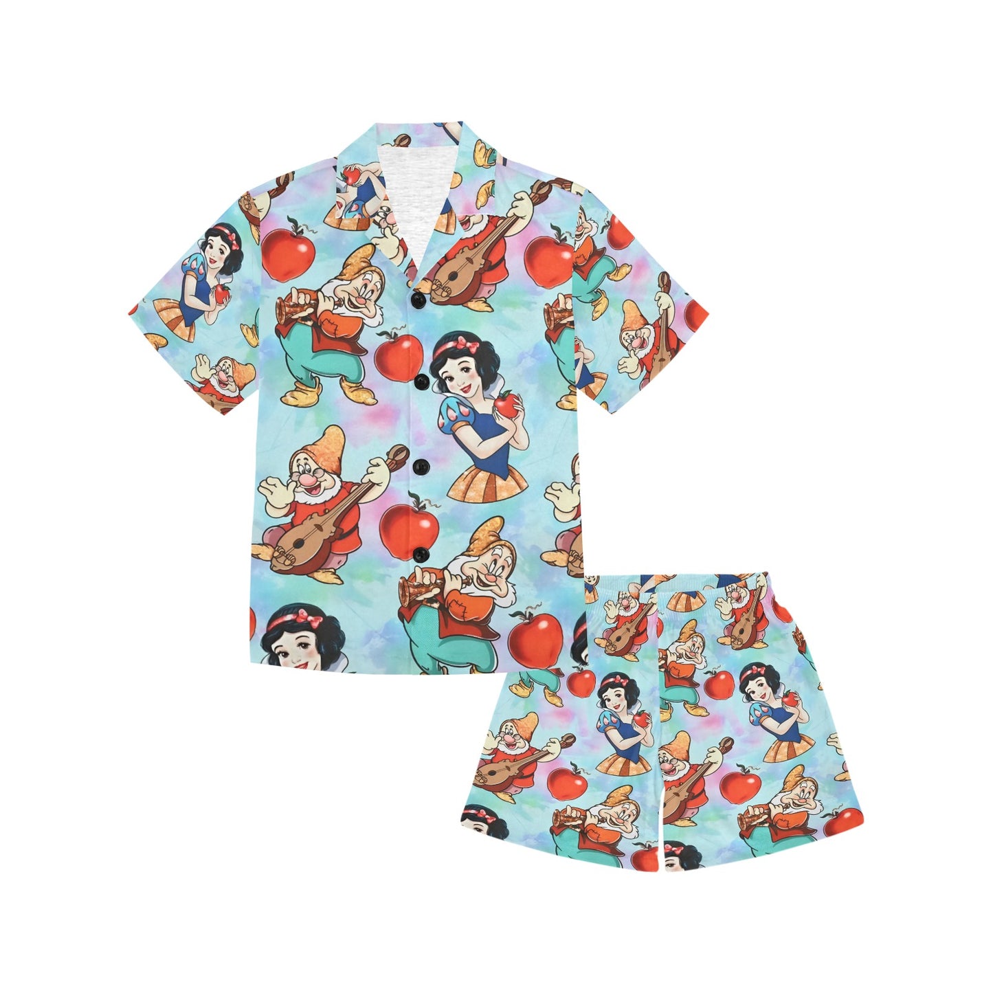 Snow White V-Neck Short Pyjama Set