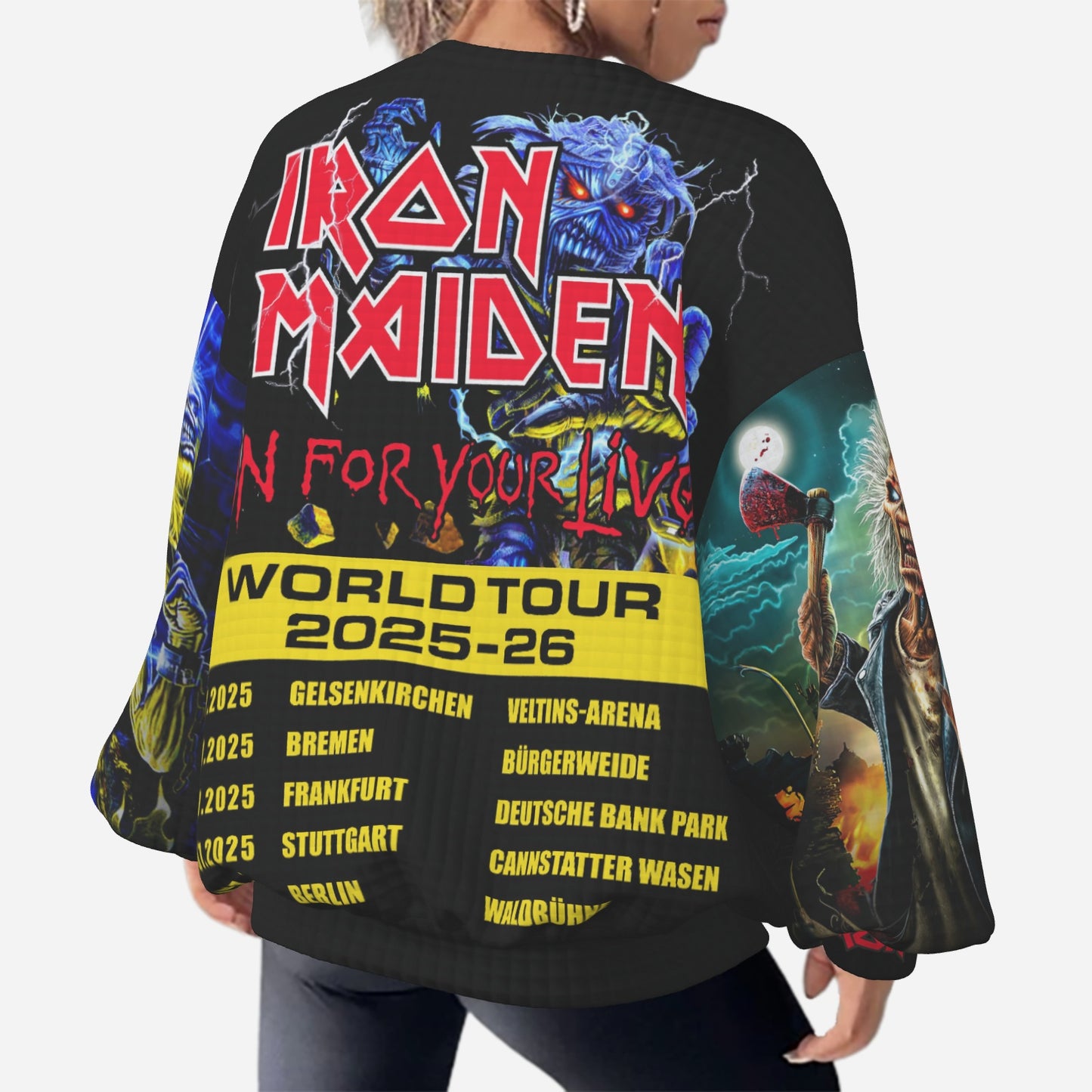 Iron Maiden Women's Sweatshirt Drop Shoulder