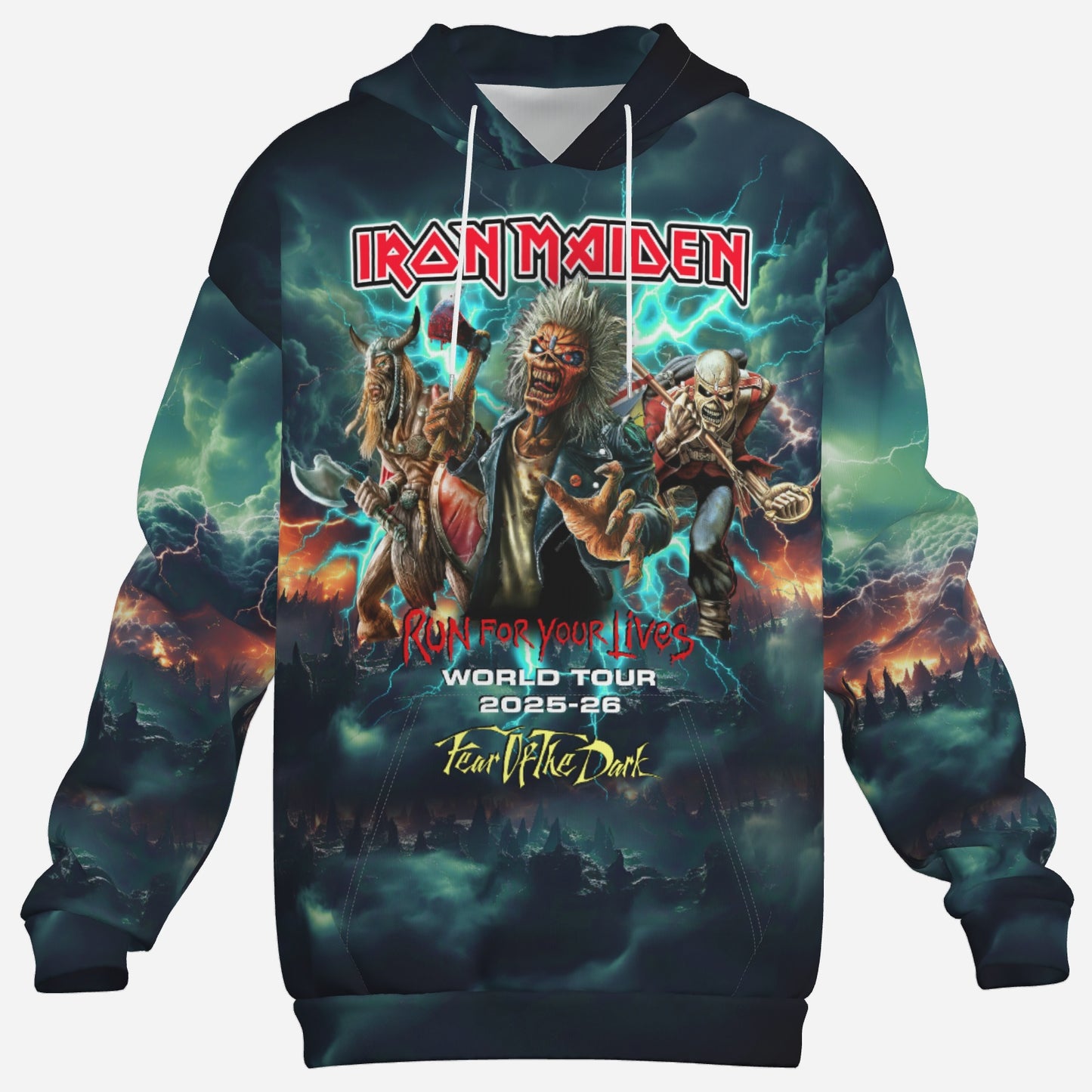 Iron Maiden Men's Hoodie with Pocket-Air Layer 200 GSM