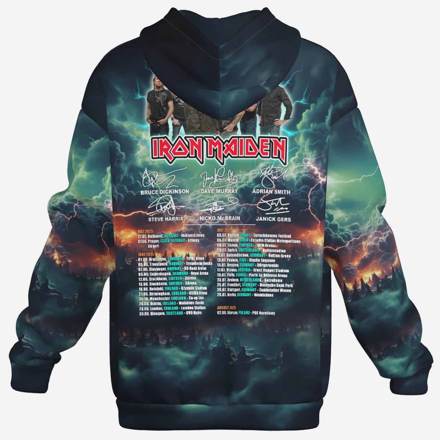 Iron Maiden Men's Hoodie with Pocket-Air Layer 200 GSM