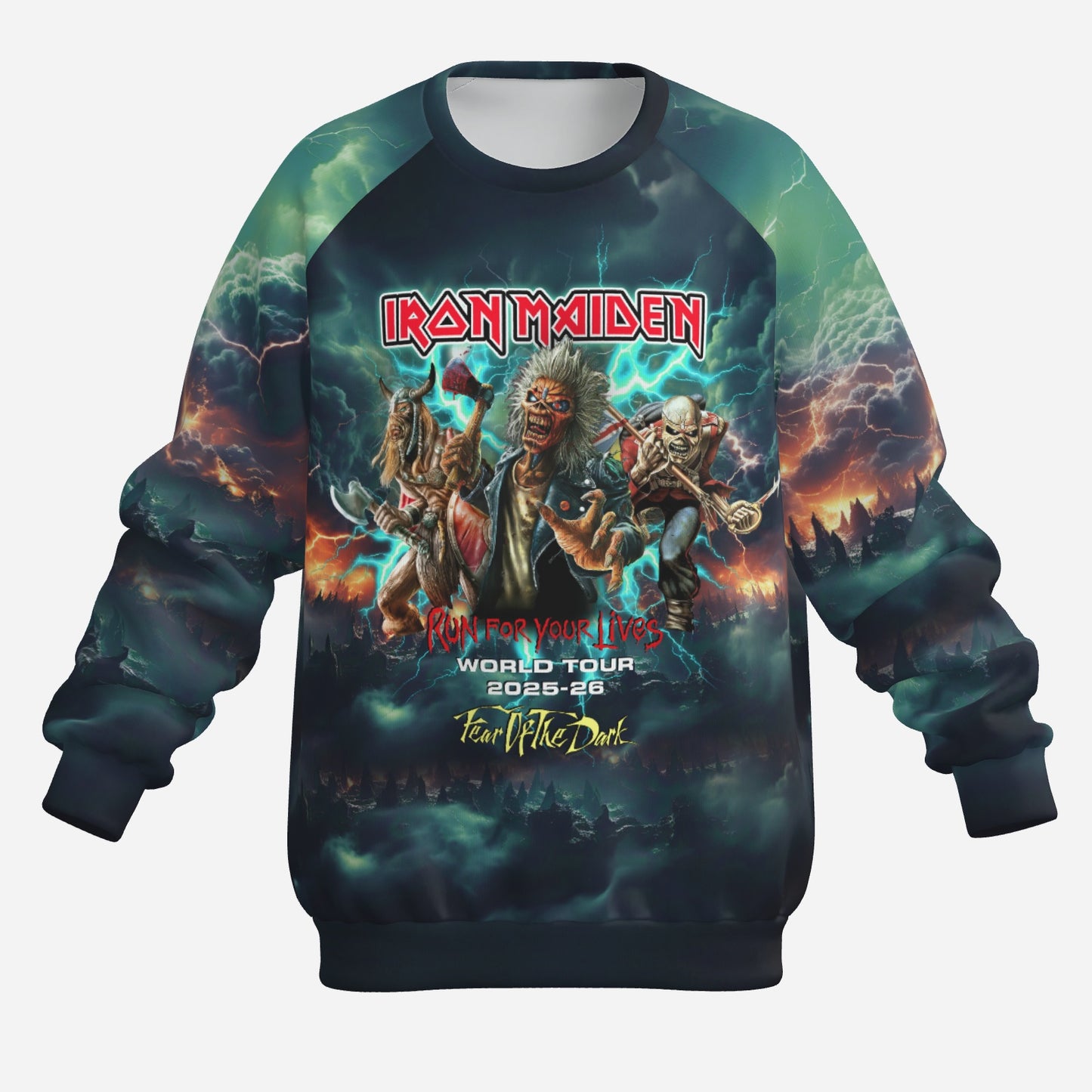 IRON MAIDEN TOUR 2025/ 2026 Men's Sweatshirt Raglan-Air Layer 200 GSM