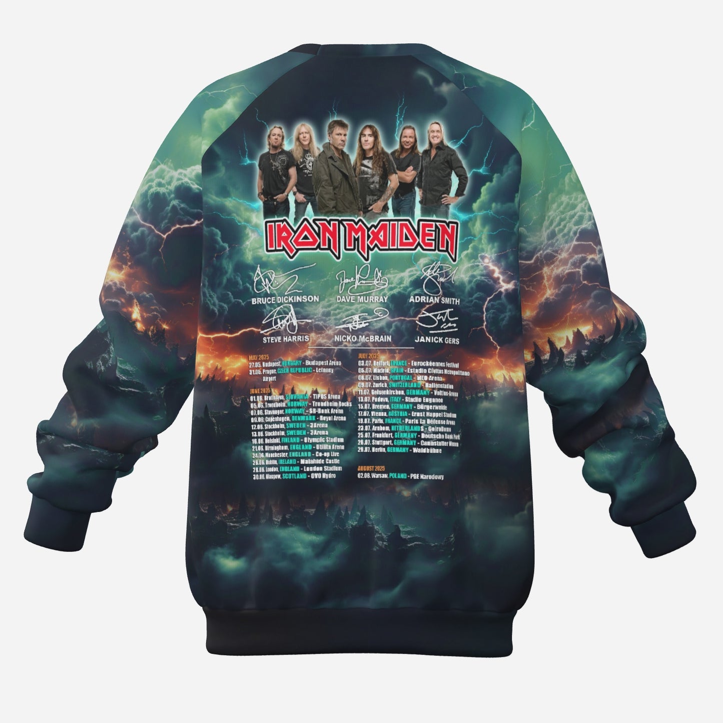 IRON MAIDEN TOUR 2025/ 2026 Men's Sweatshirt Raglan-Air Layer 200 GSM