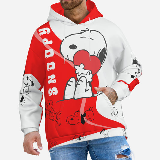 Snoopy Men's Hoodie with Pocket-Air Layer 200 GSM