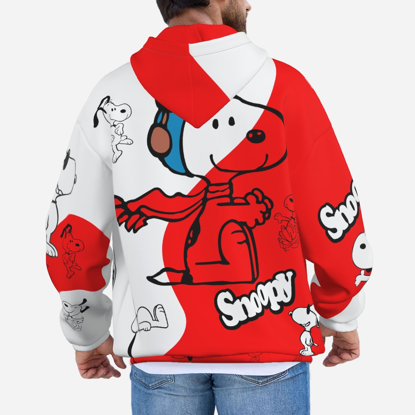 Snoopy Men's Hoodie with Pocket-Air Layer 200 GSM