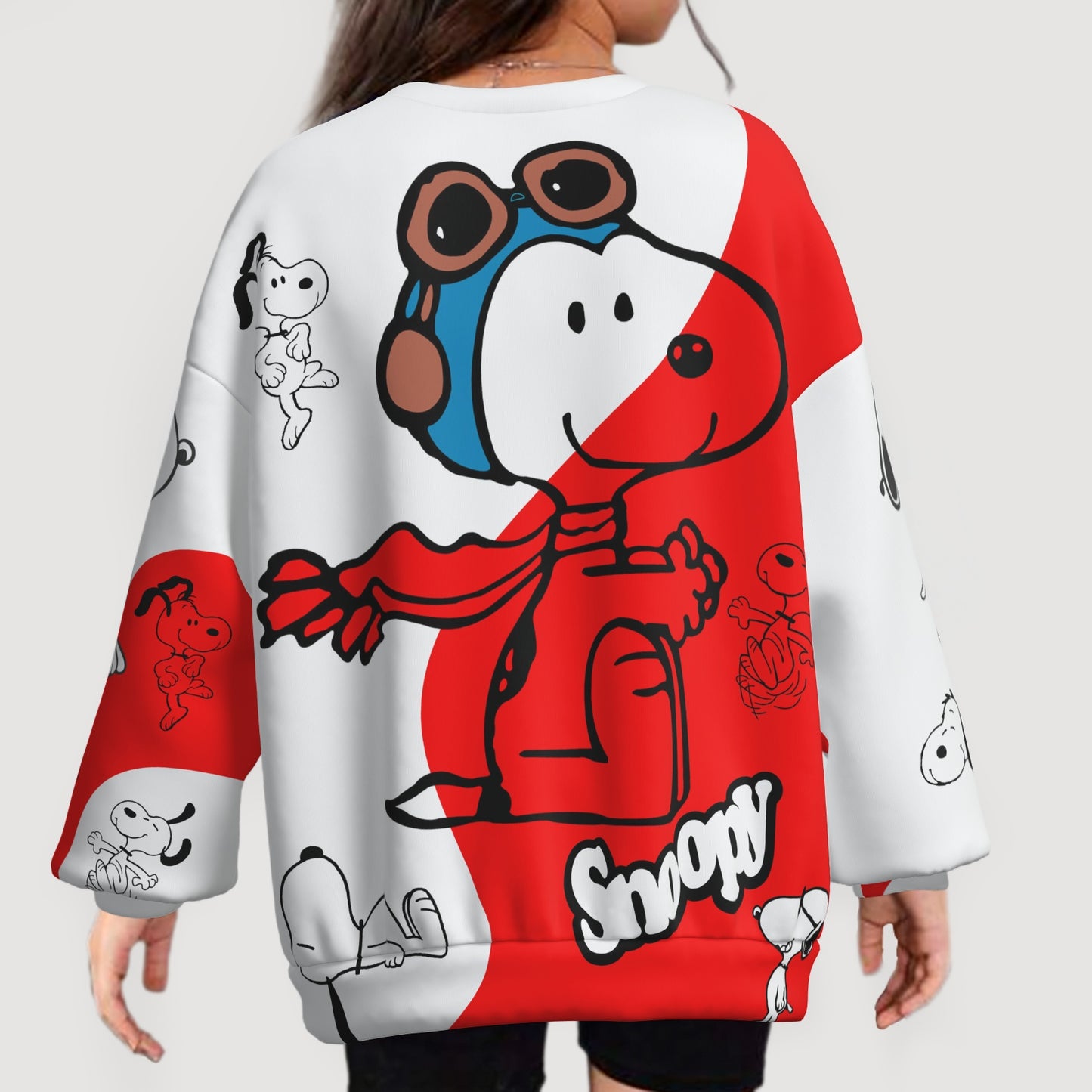 Snoopy Girl's Sweatshirt O Neck-Air Layer 230 GSM
