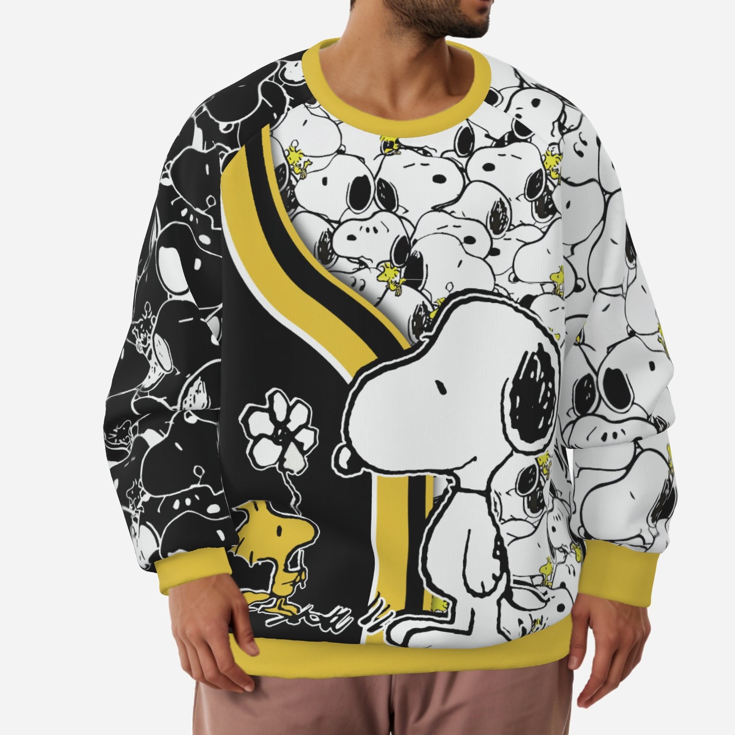 Snoopy Men's Sweatshirt Raglan-Air Layer 200 GSM
