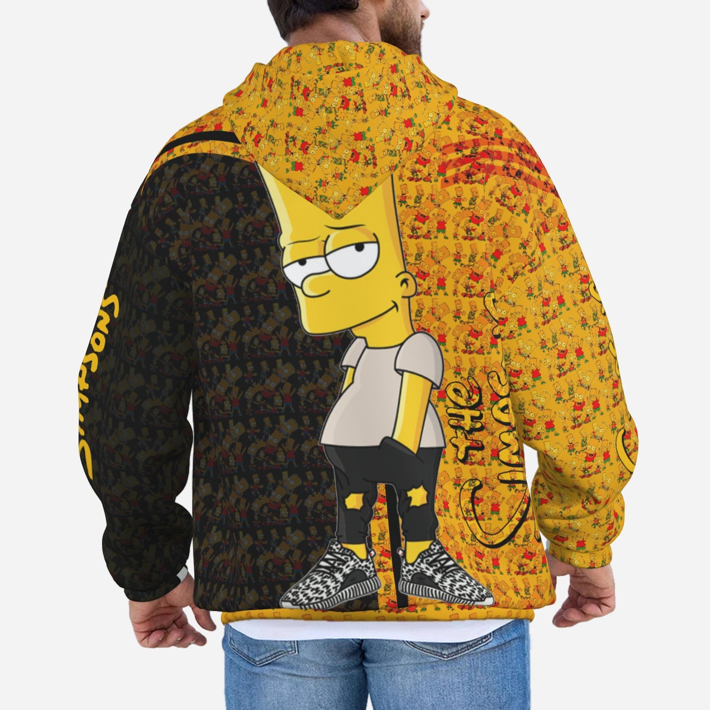 Bart Simpson Men's Hoodie with Pocket-Air Layer 200 GSM
