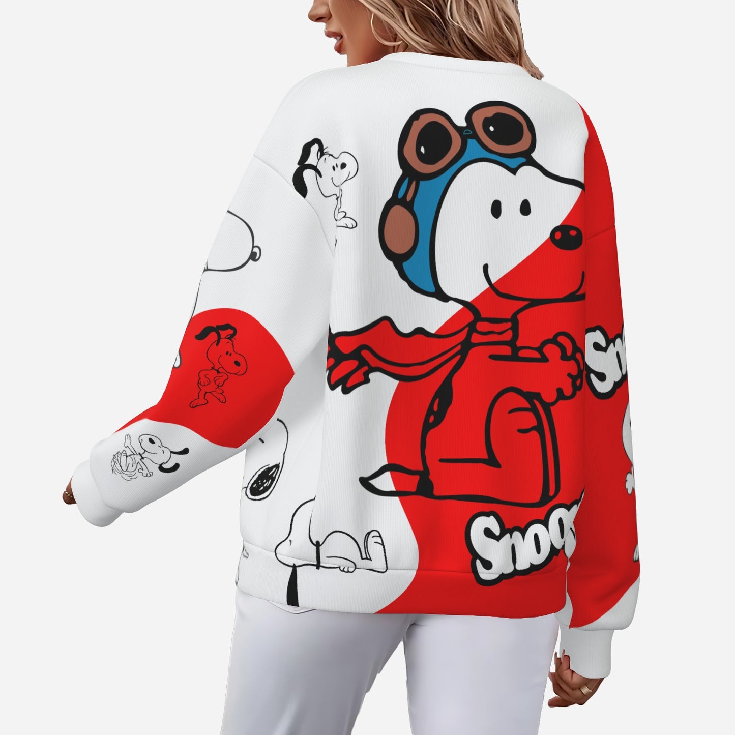 Snoppy Women's Casual Sweatshirts-Air Layer 200 GSM