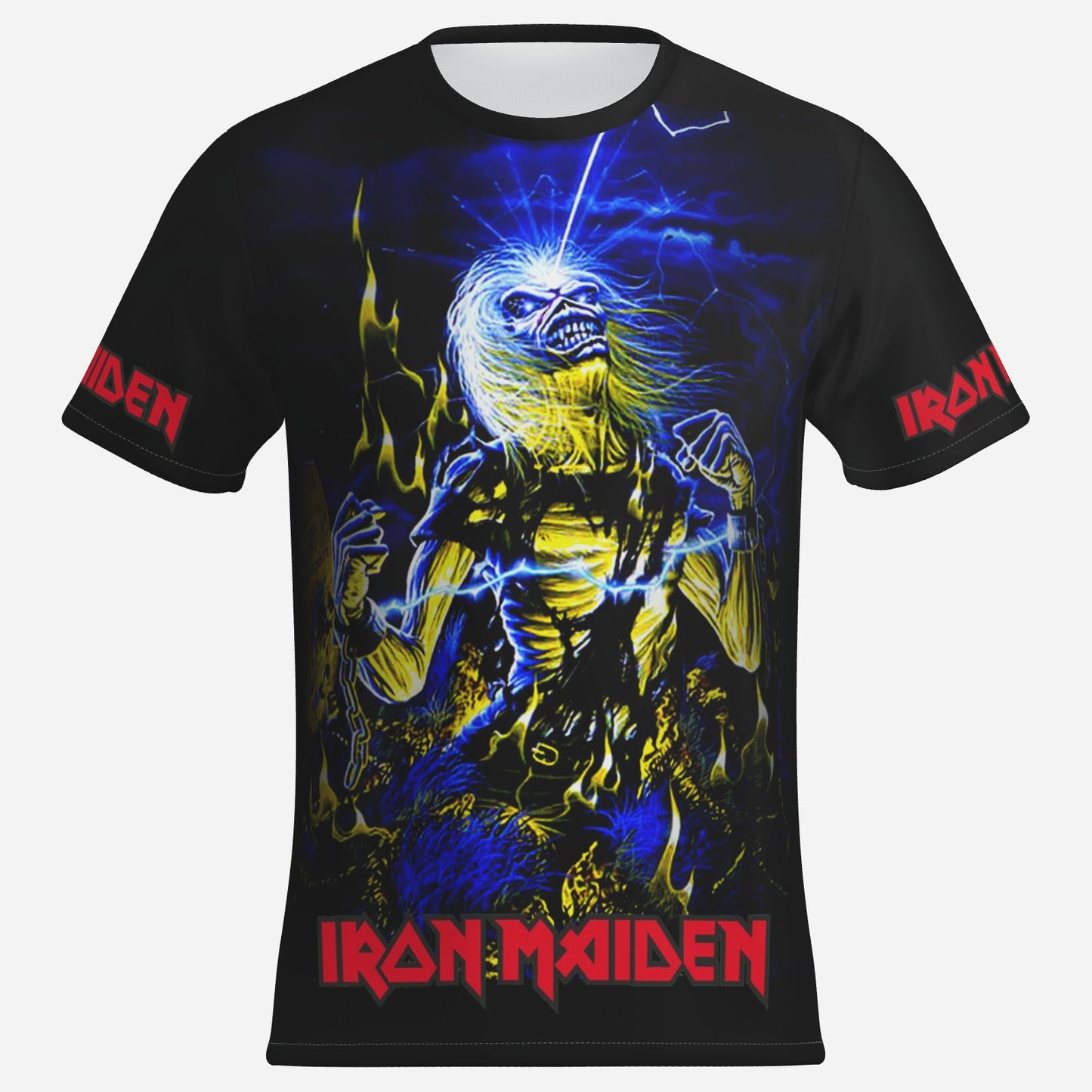 Iron Maiden Men's T-Shirt Short Sleeve-Imitation Cotton 170 GSM