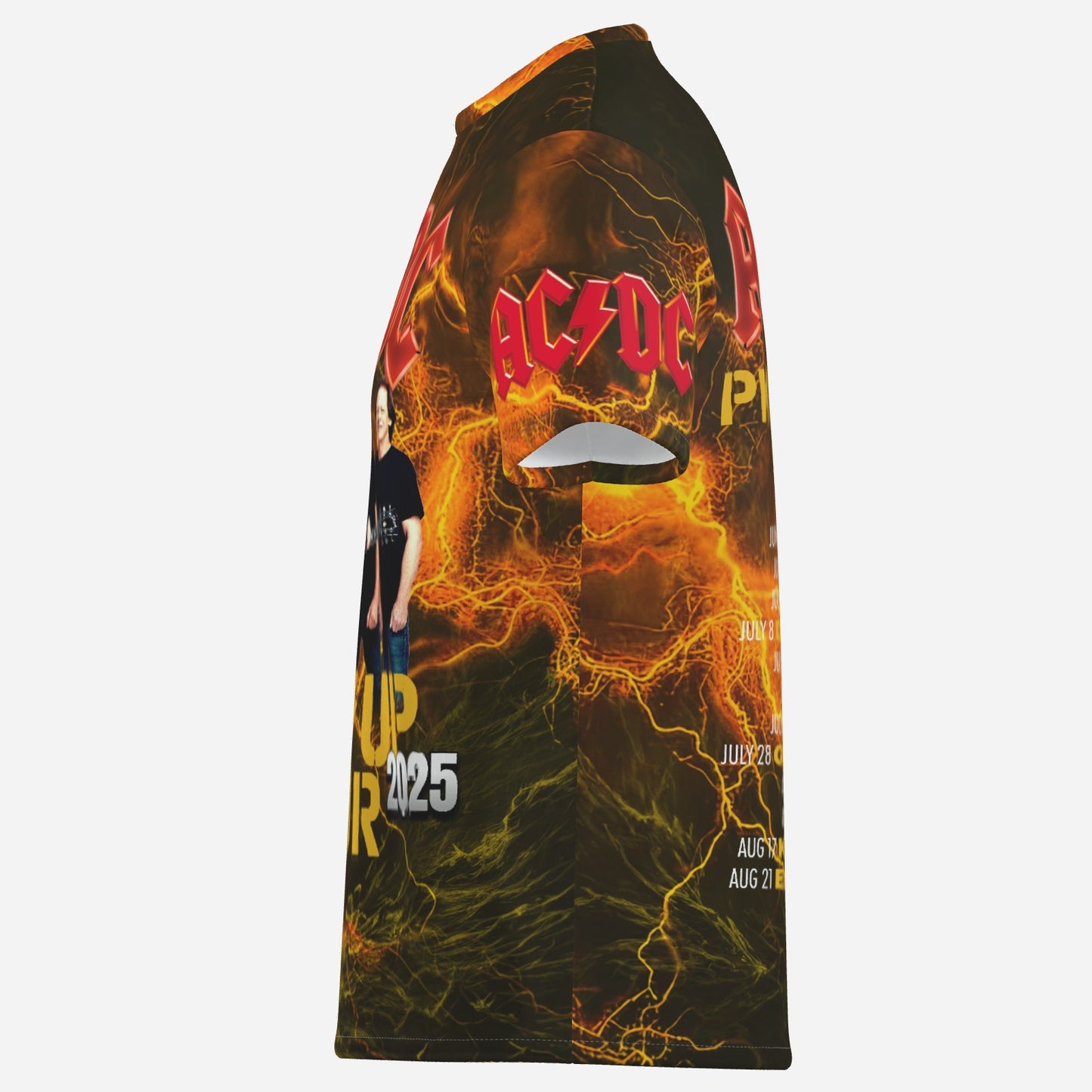 AC/DC PWR UP Men's T-Shirt Short Sleeve-Imitation Cotton 170 GSM