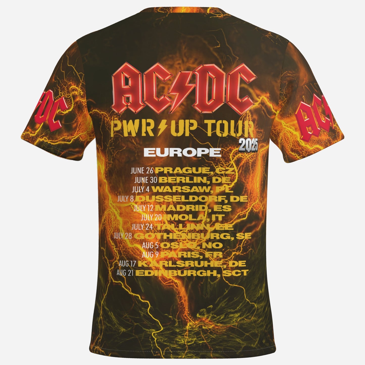 AC/DC PWR UP Men's T-Shirt Short Sleeve-Imitation Cotton 170 GSM