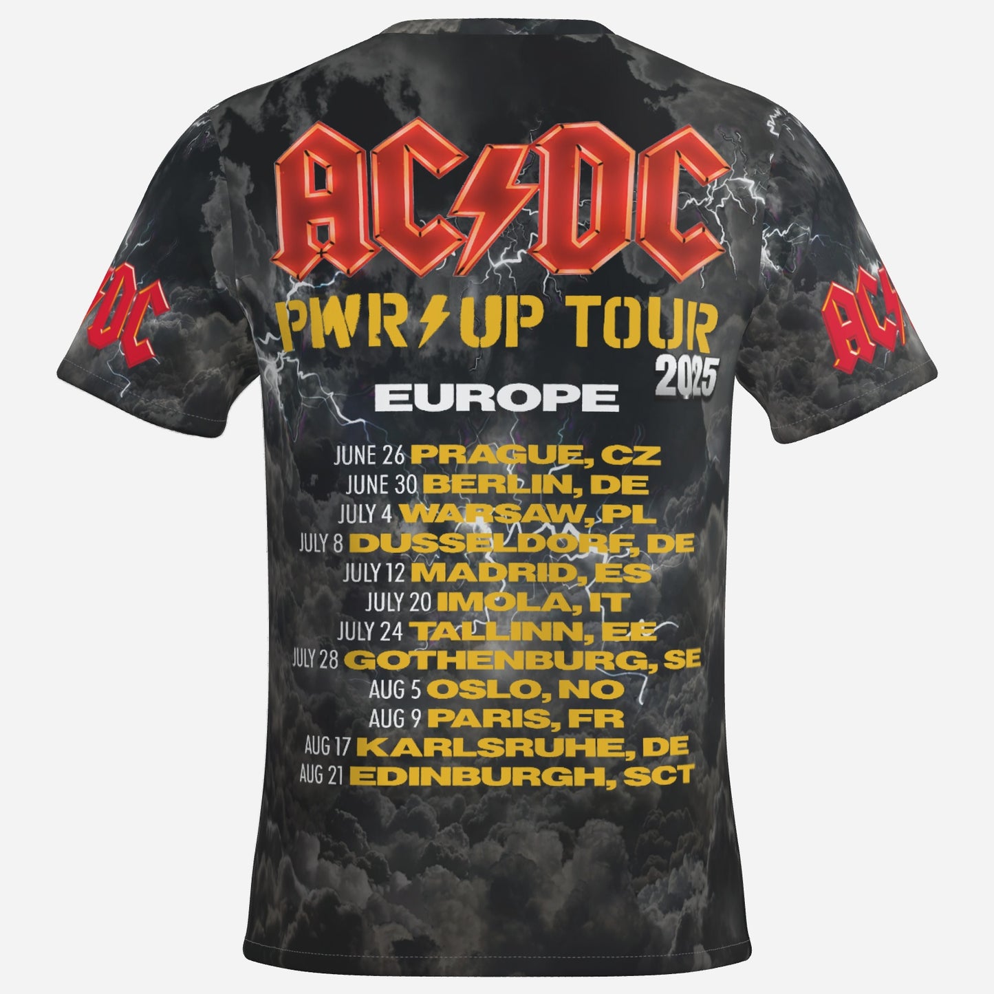 AC/DC Men's T-Shirt Short Sleeve-Imitation Cotton 170 GSM