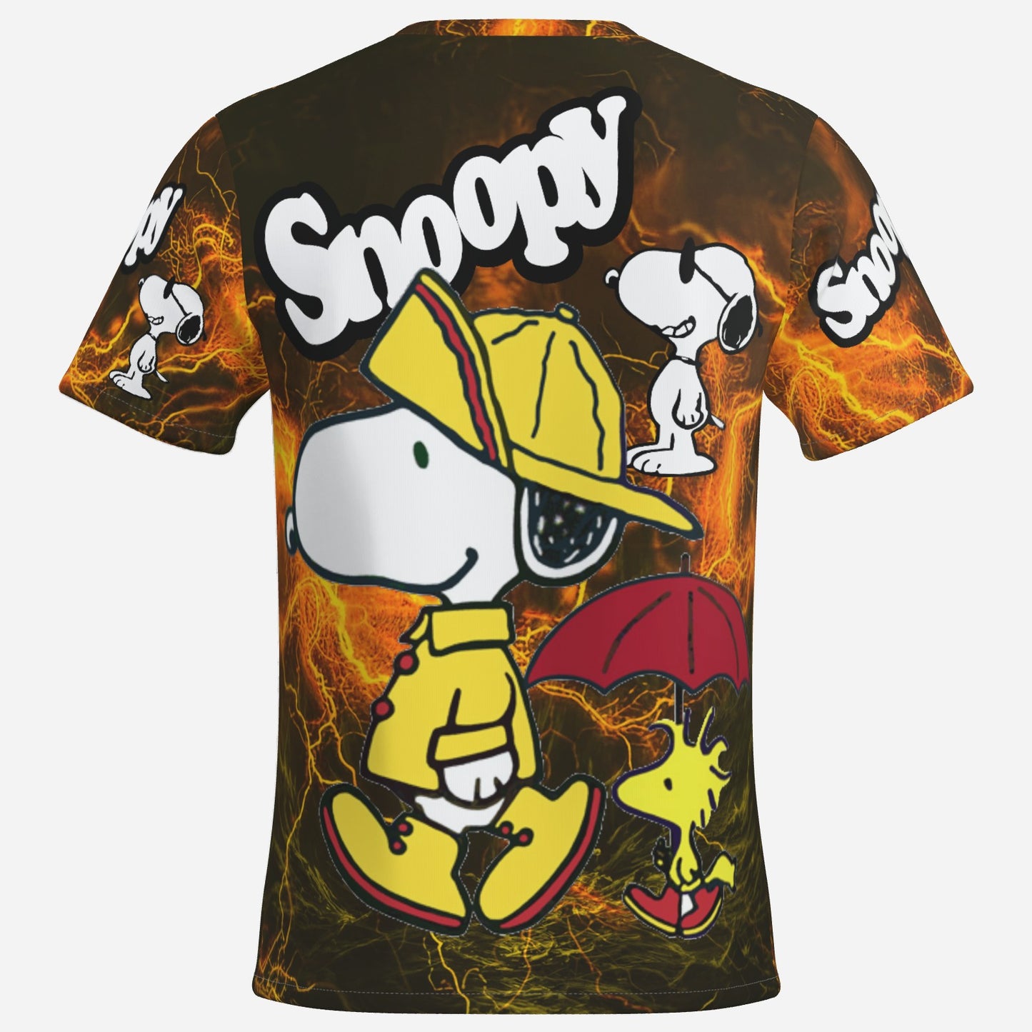 Snoopy Men's T-Shirt Short Sleeve-Imitation Cotton 170 GSM
