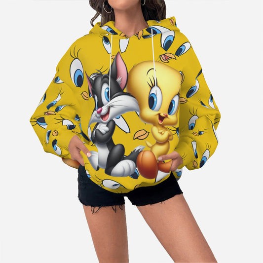 Tweety Women's Hoodie Drop Shoulder-Air Layer 230 GSM
