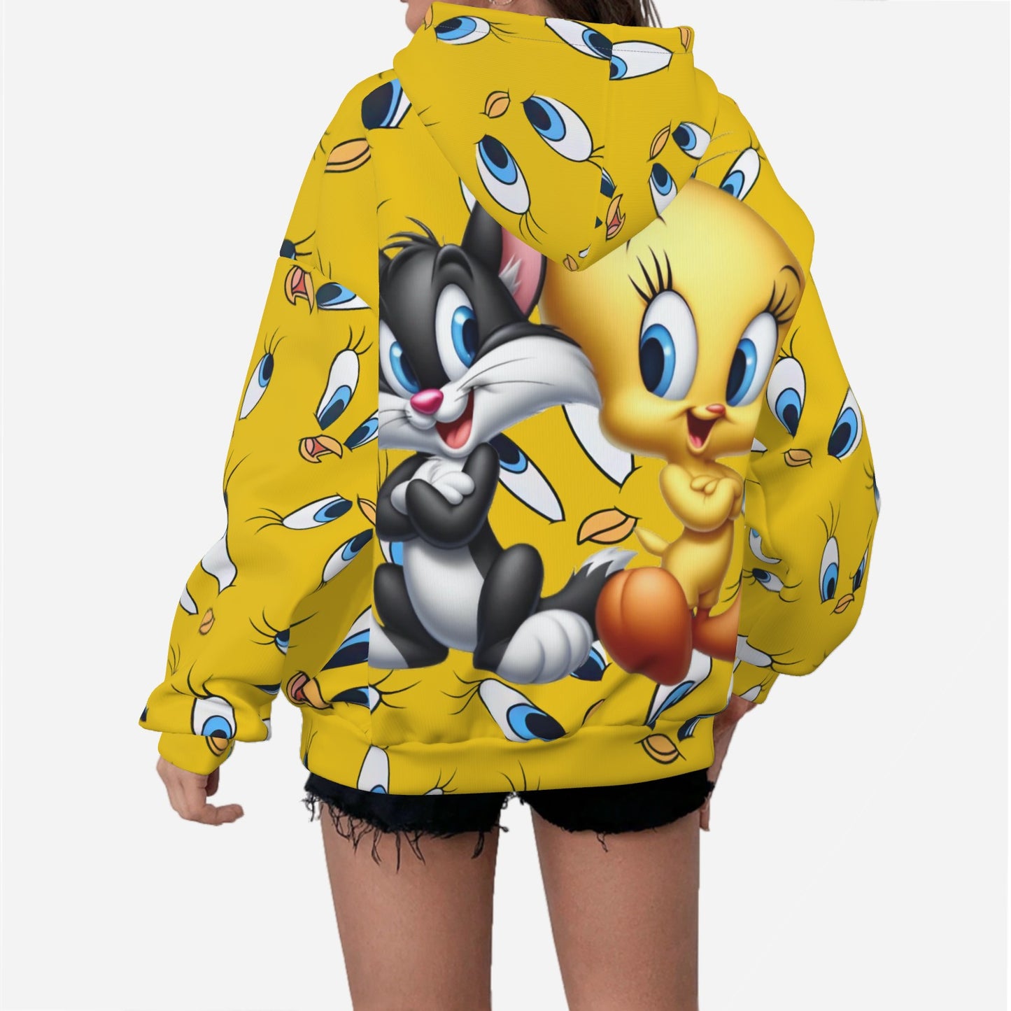 Tweety Women's Hoodie Drop Shoulder-Air Layer 230 GSM