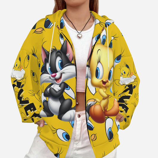 Tweety Women's Full-Zip Hoodie Jacket-Air Layer 230 GSM