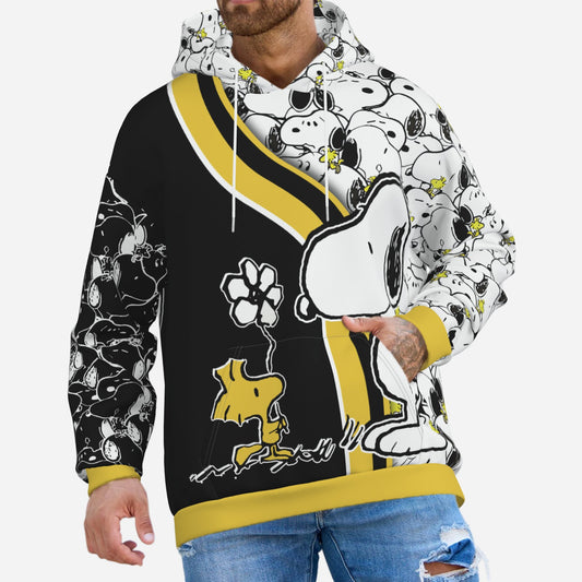 Snoopy Men's Hoodie with Pocket-Air Layer 200 GSM