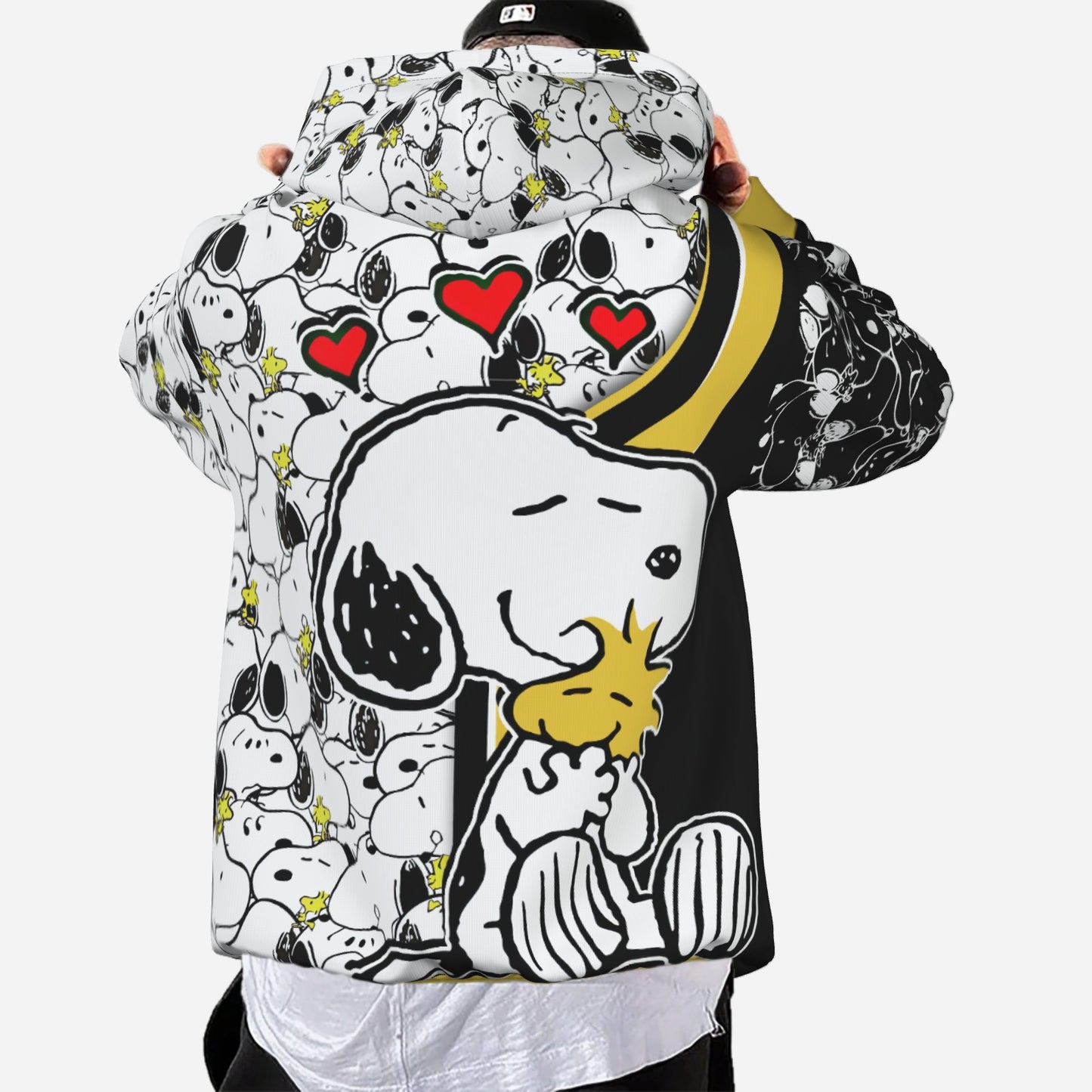 Snoopy Men's Hoodie with Pocket-Air Layer 200 GSM