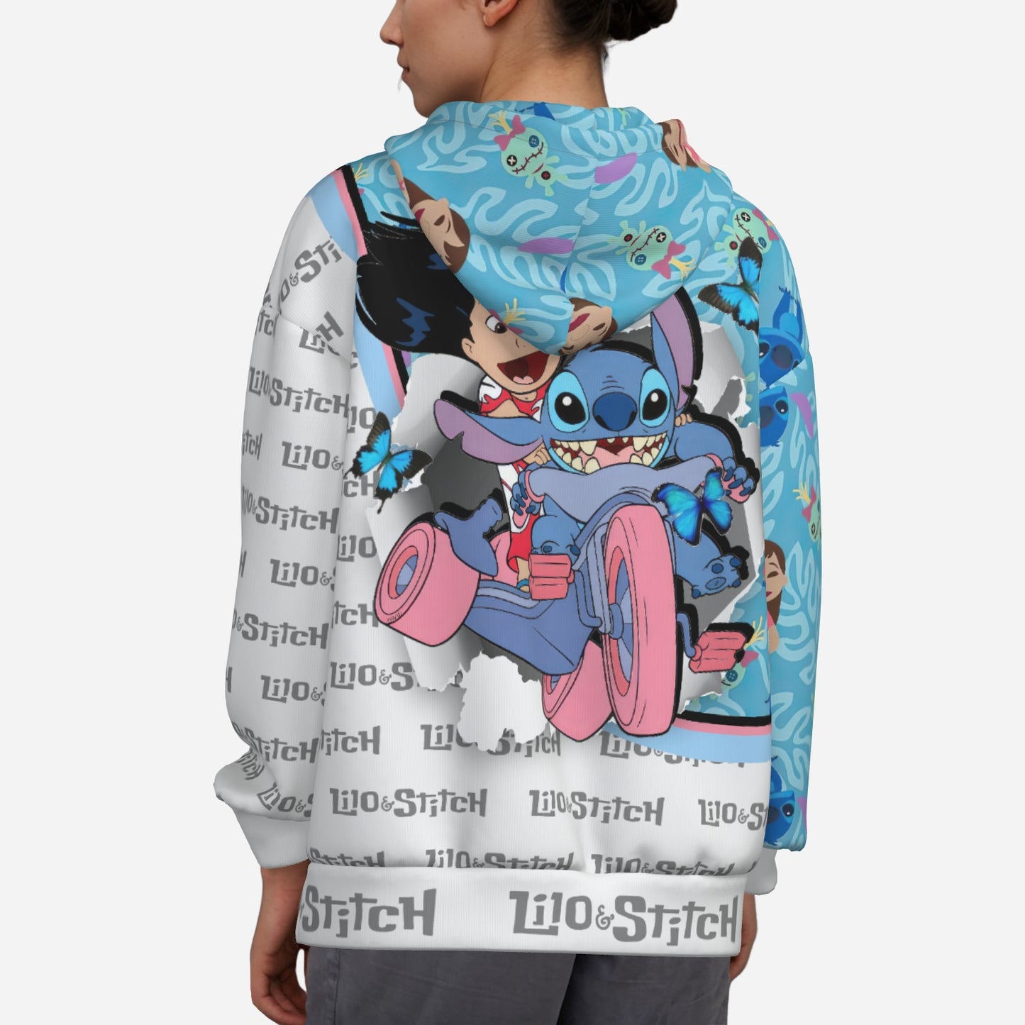 Lilo & Stitch Women's Zipper Hoodie With Pocket-Air Layer
