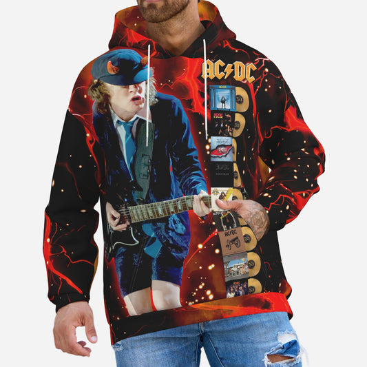 AC/DC PWR UP Men's Hoodie with Pocket-Air Layer