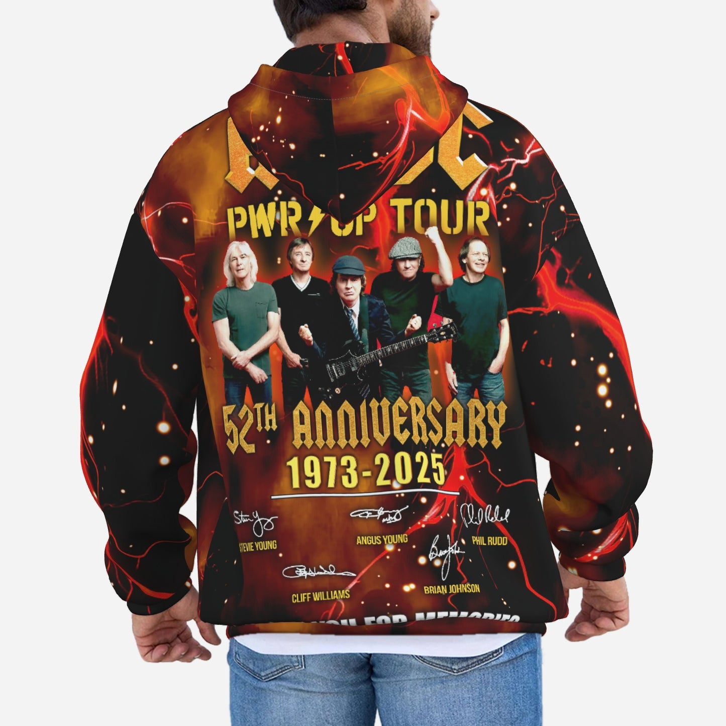 AC/DC PWR UP Men's Hoodie with Pocket-Air Layer