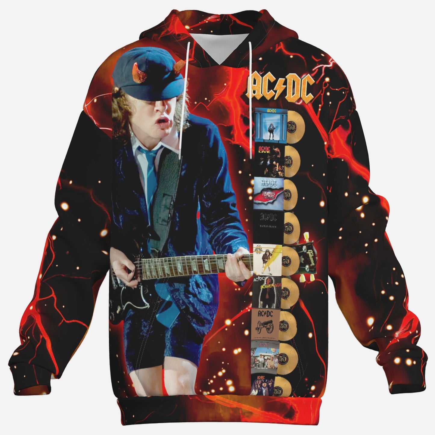 AC/DC PWR UP Men's Hoodie with Pocket-Air Layer