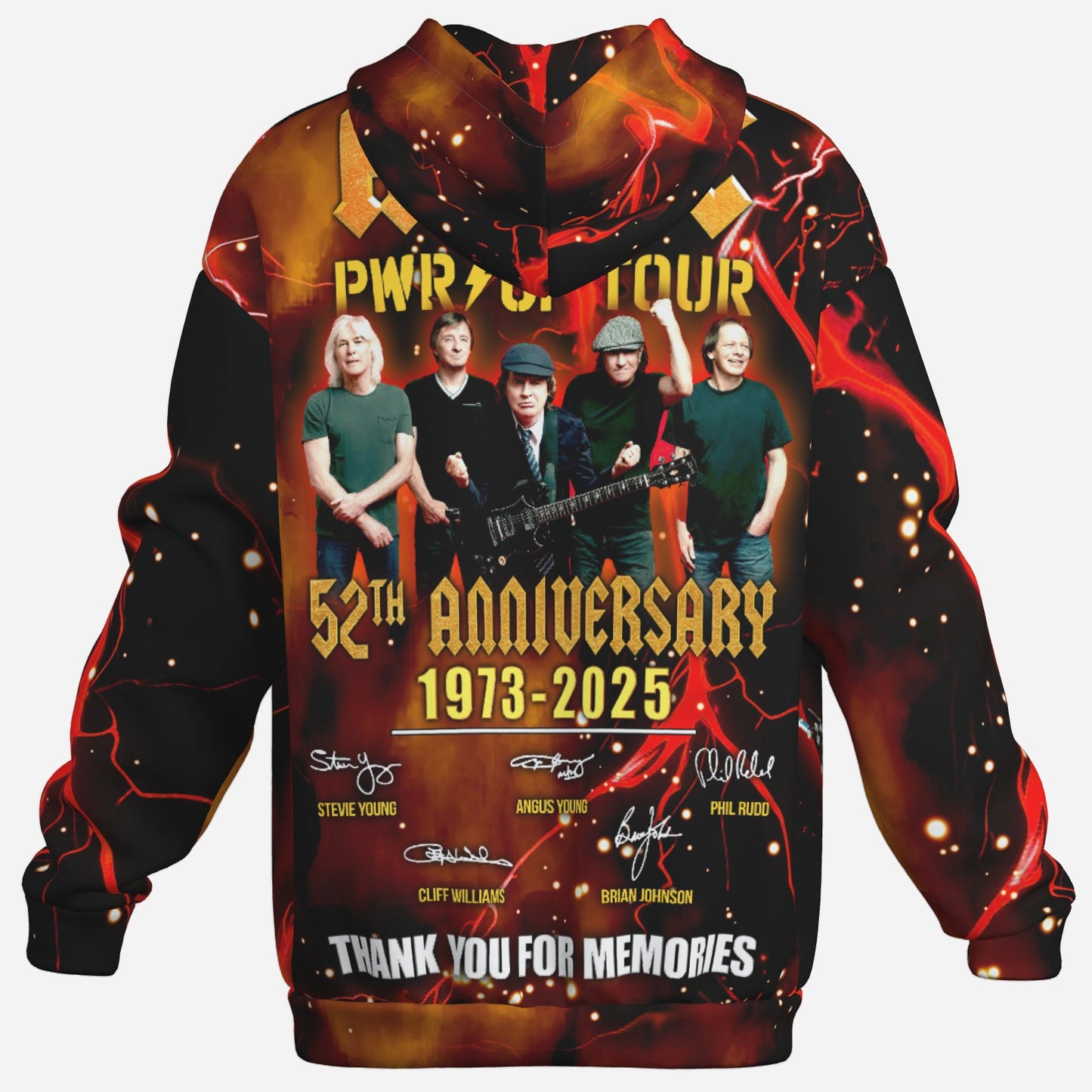 AC/DC PWR UP Men's Hoodie with Pocket-Air Layer