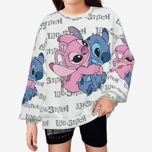 Lilo & Stitch Girl's Sweatshirt O Neck-Air Layer
