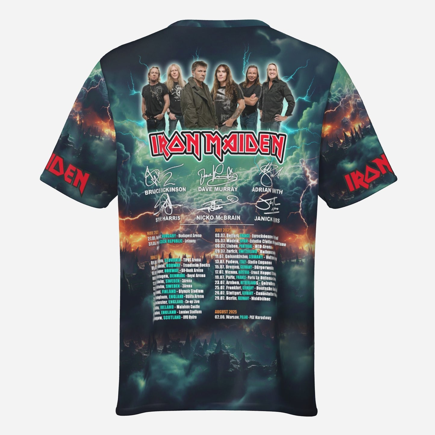 Iron Maiden Tour T-Shirt 2025 / 2026 Cotton Print Men's T-Shirt