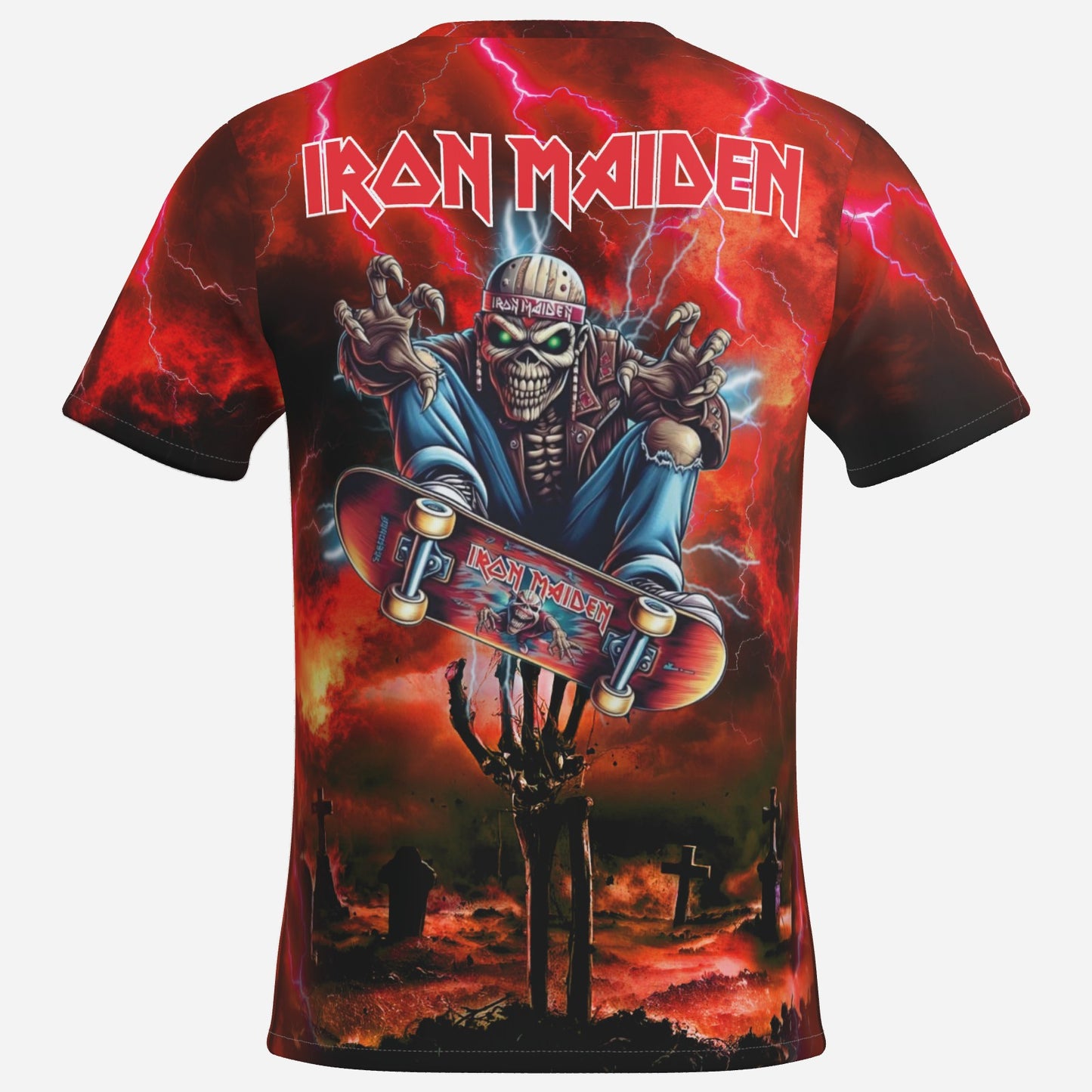 Iron Maiden Men's T-Shirt Short Sleeve-Imitation Cotton 170 GSM