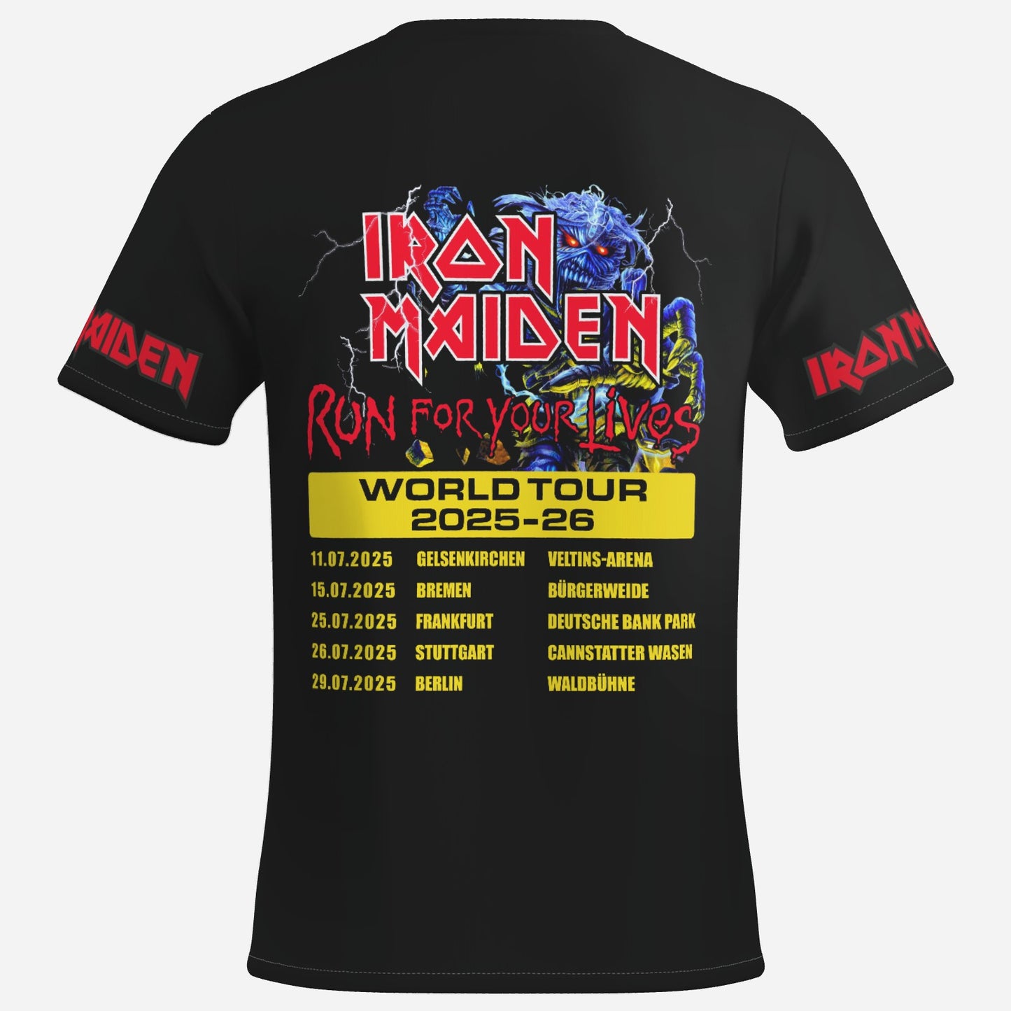 Iron Maiden Men's T-Shirt Short Sleeve-Imitation Cotton 170 GSM