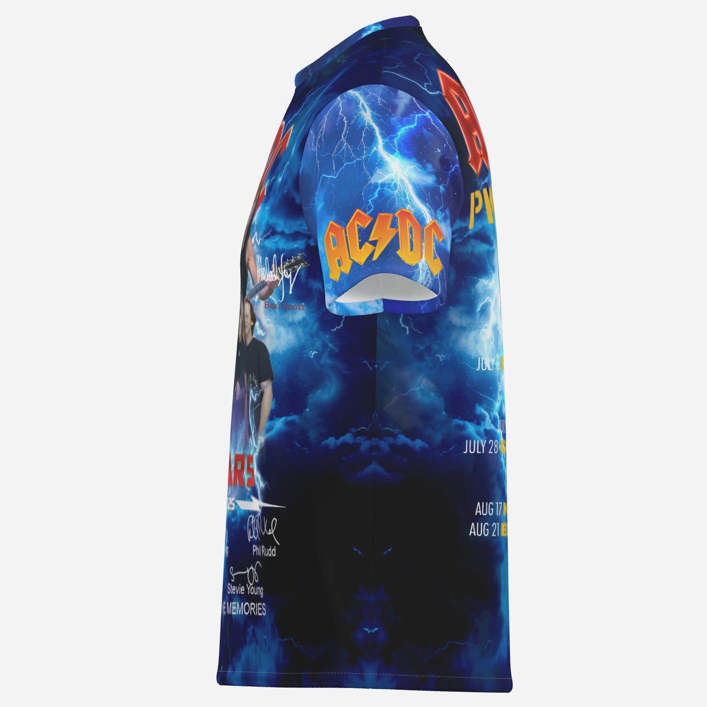 AC/DC PWRUP TOUR Men's T-Shirt Short Sleeve-Imitation Cotton 170 GSM