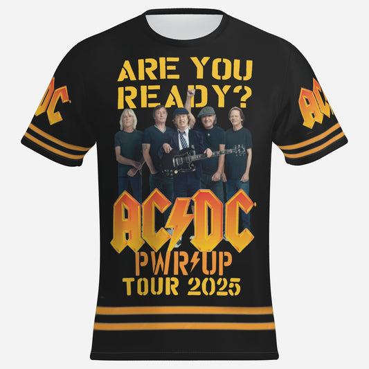 AC/DCPWR UP Men's T-Shirt Short Sleeve-Imitation Cotton 170 GSM