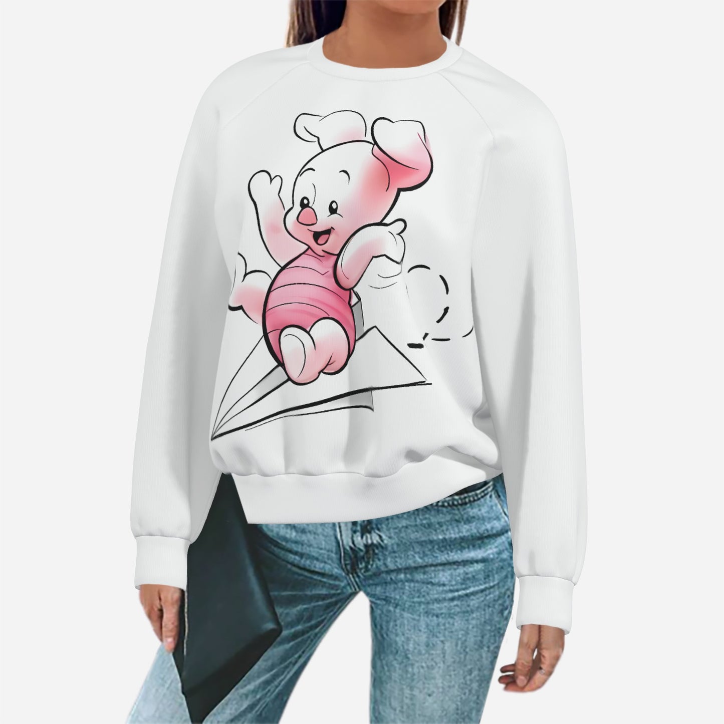 Winnie Pooh / Ferkel Women's Sweatshirt-Air Layer 200 GSM