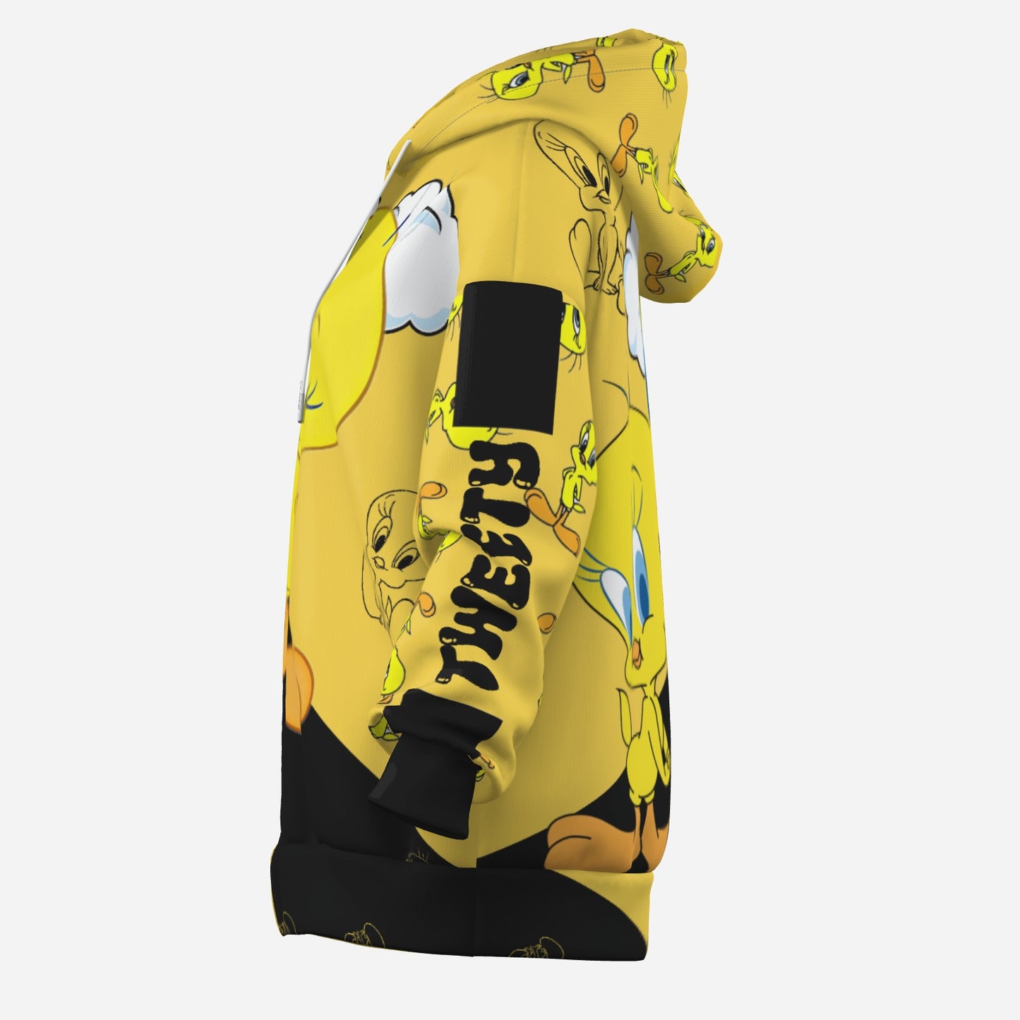 Tweety Women's Zipper Hoodie With Pocket-Air Layer 230 GSM