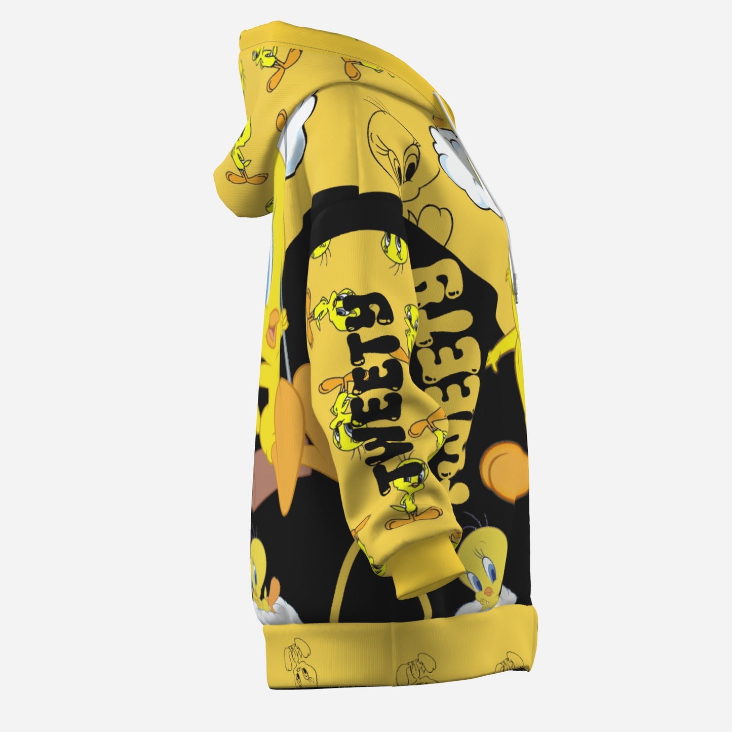 Tweety Women's Zipper Hoodie With Pocket-Air Layer 230 GSM