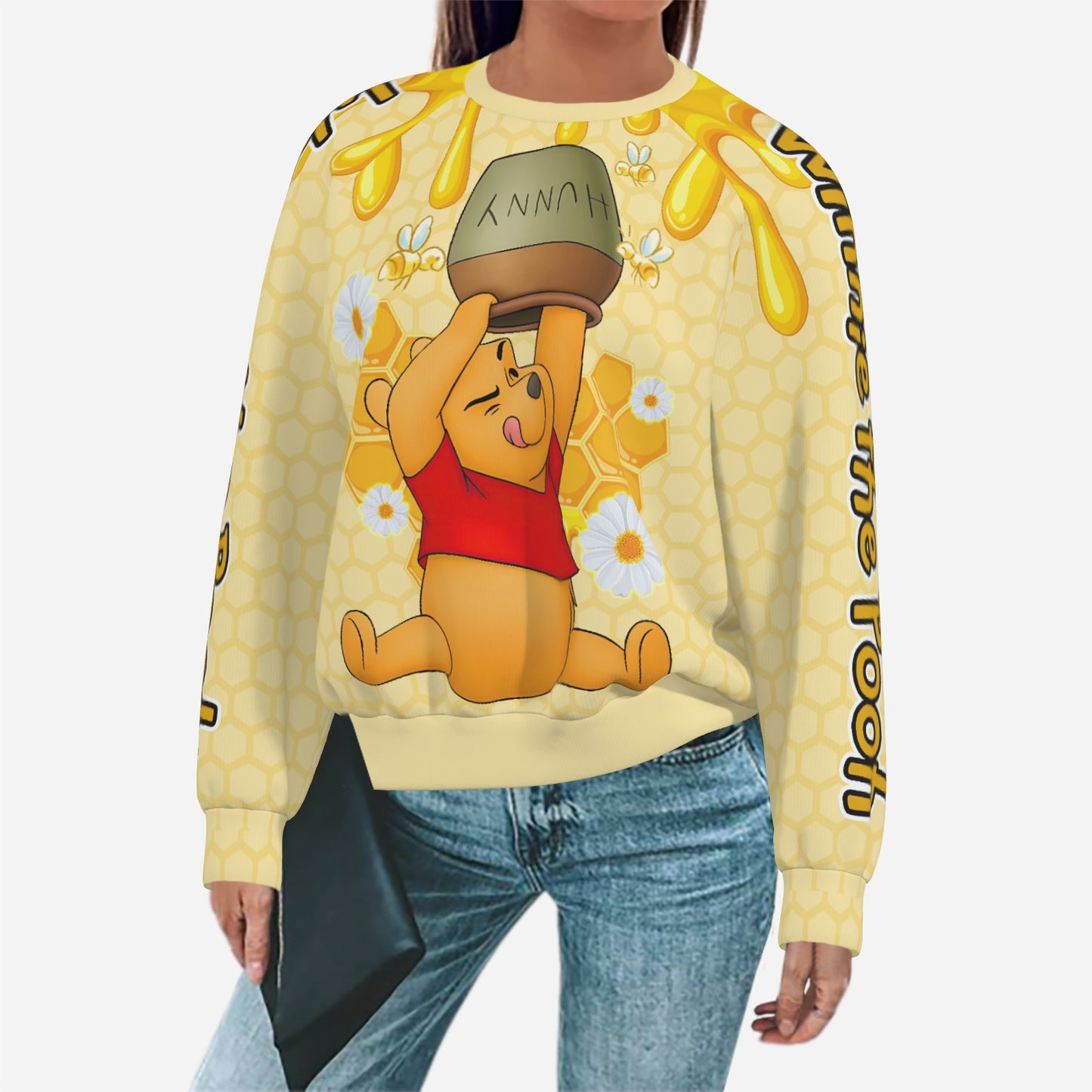 Winnie Pooh Women's Sweatshirt-Air Layer 200 GSM