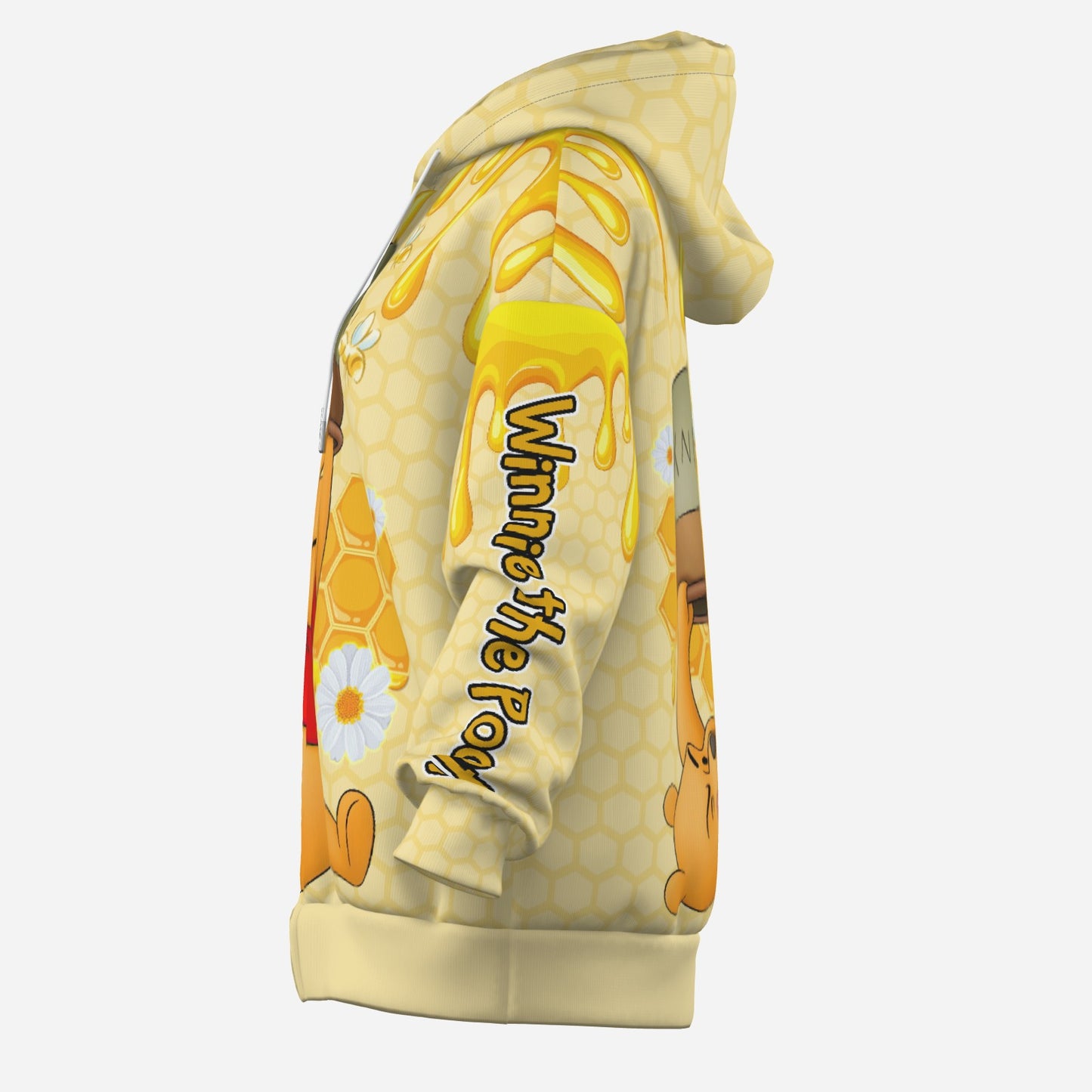 Winnie Pooh Women's Zipper Hoodie With Pocket-Air Layer 230 GSM
