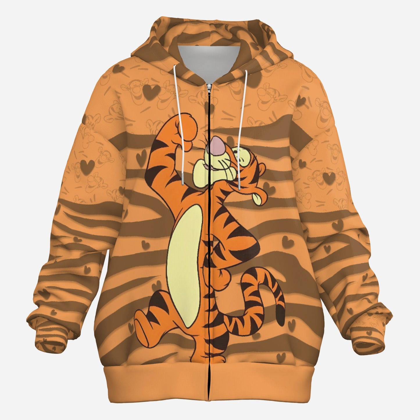 Tigger Women's Zipper Hoodie With Pocket-Air Layer 230 GSM