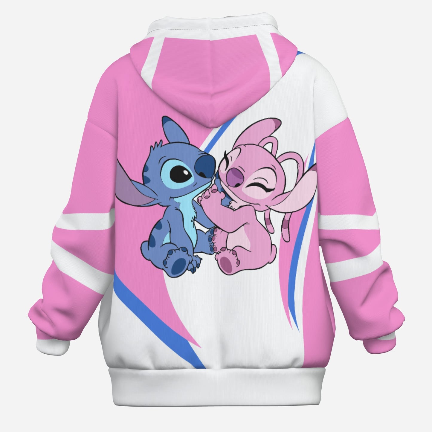 Lilo & Stitch Women's Zipper Hoodie With Pocket-Air Layer 230 GSM