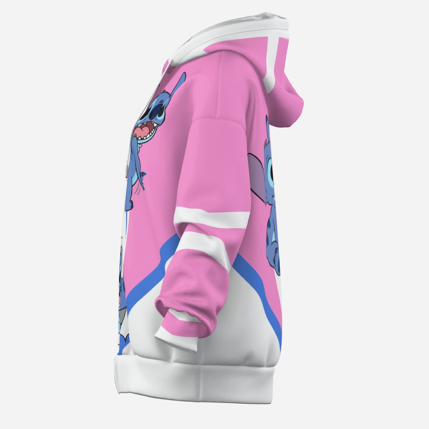 Lilo & Stitch Women's Zipper Hoodie With Pocket-Air Layer 230 GSM