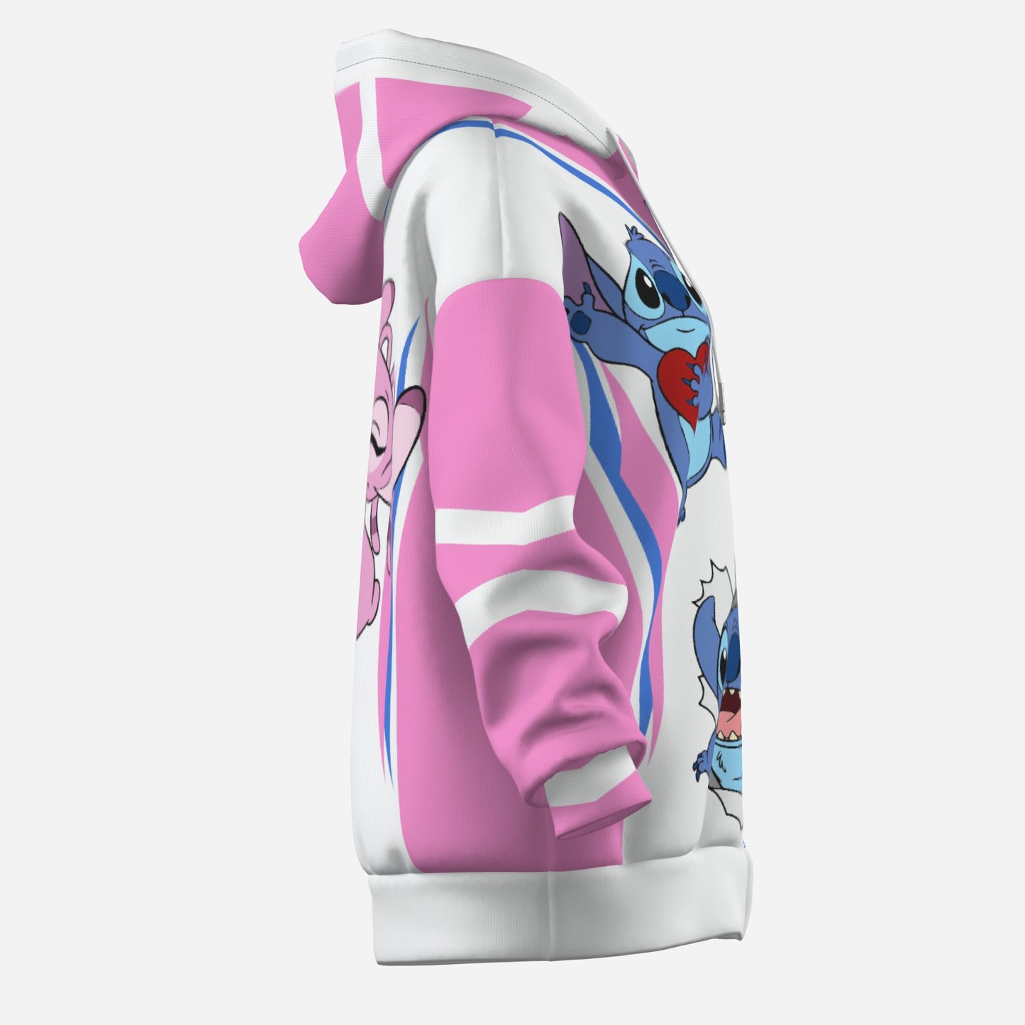Lilo & Stitch Women's Zipper Hoodie With Pocket-Air Layer 230 GSM