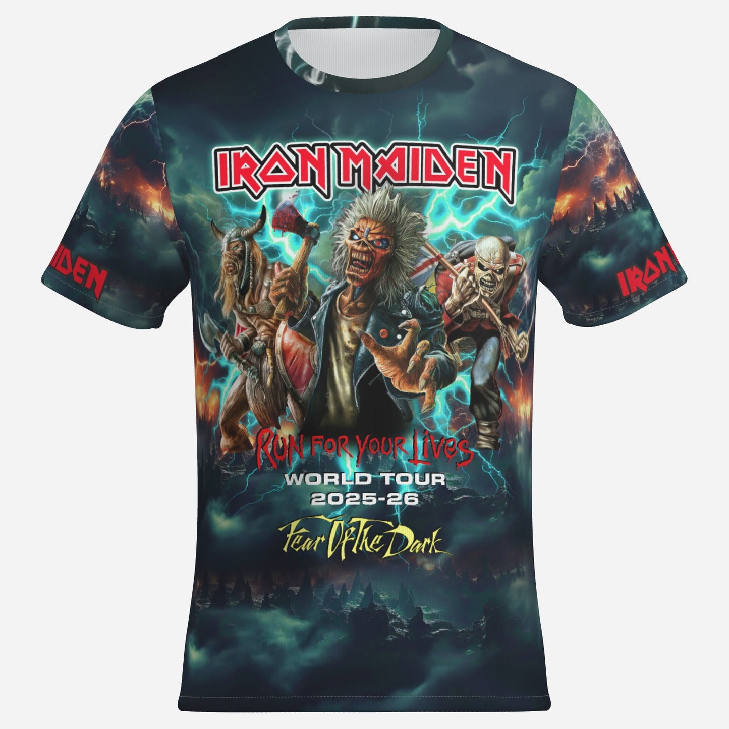 Iron Maiden Tour 2025/ 2026 Cotton Print Men's T-Shirt O Neck
