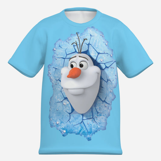Frozen O Neck T-Shirt-Imitation Cotton 170 GSM