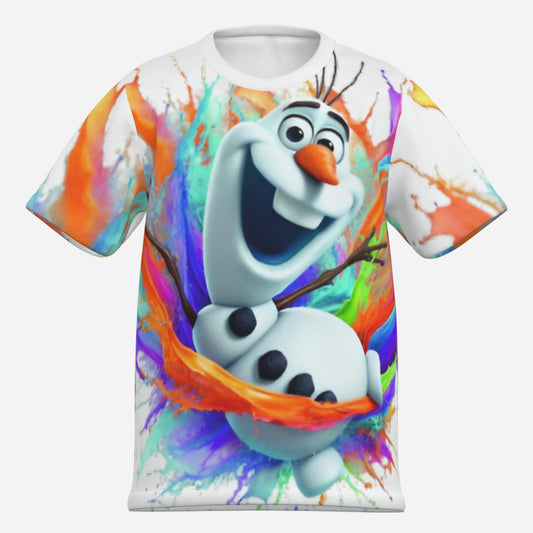 Frozen O Neck T-Shirt-Imitation Cotton 170 GSM