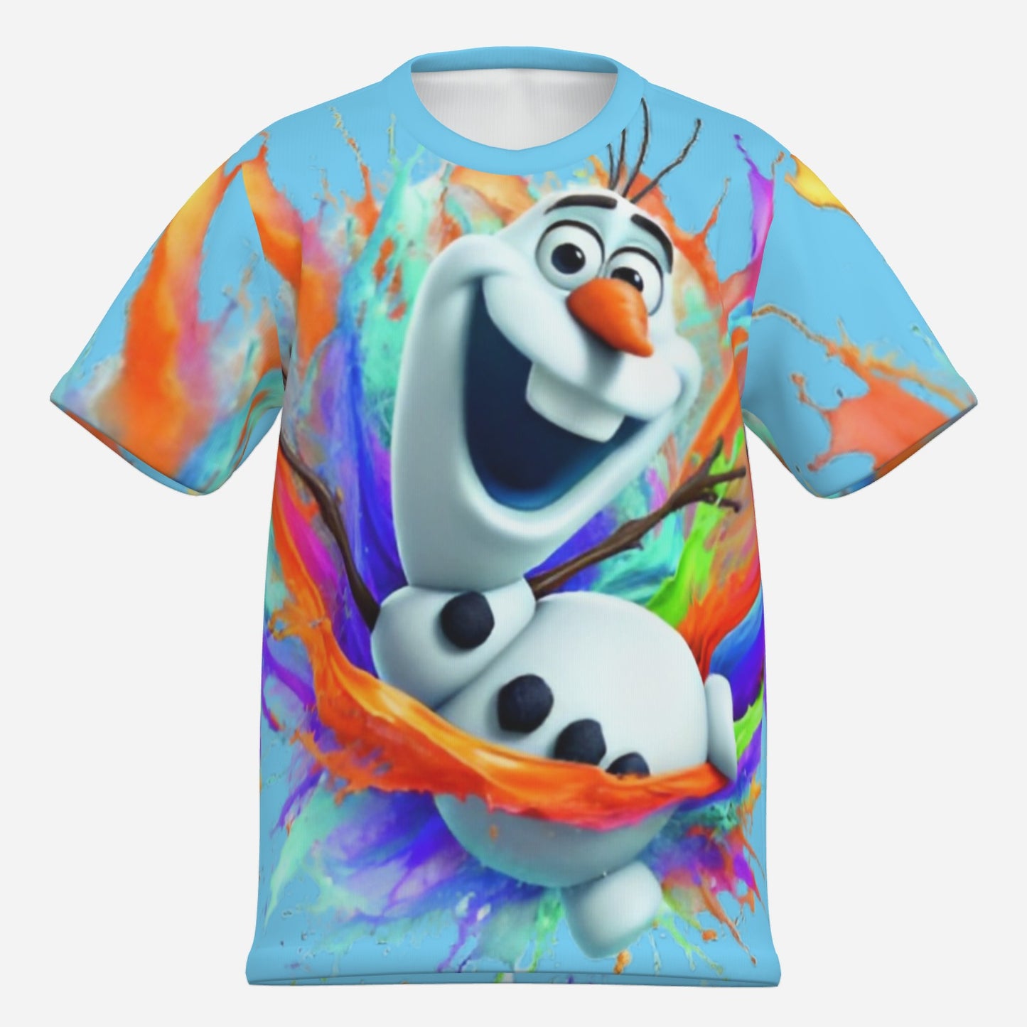 Frozen O Neck T-Shirt-Imitation Cotton 170 GSM