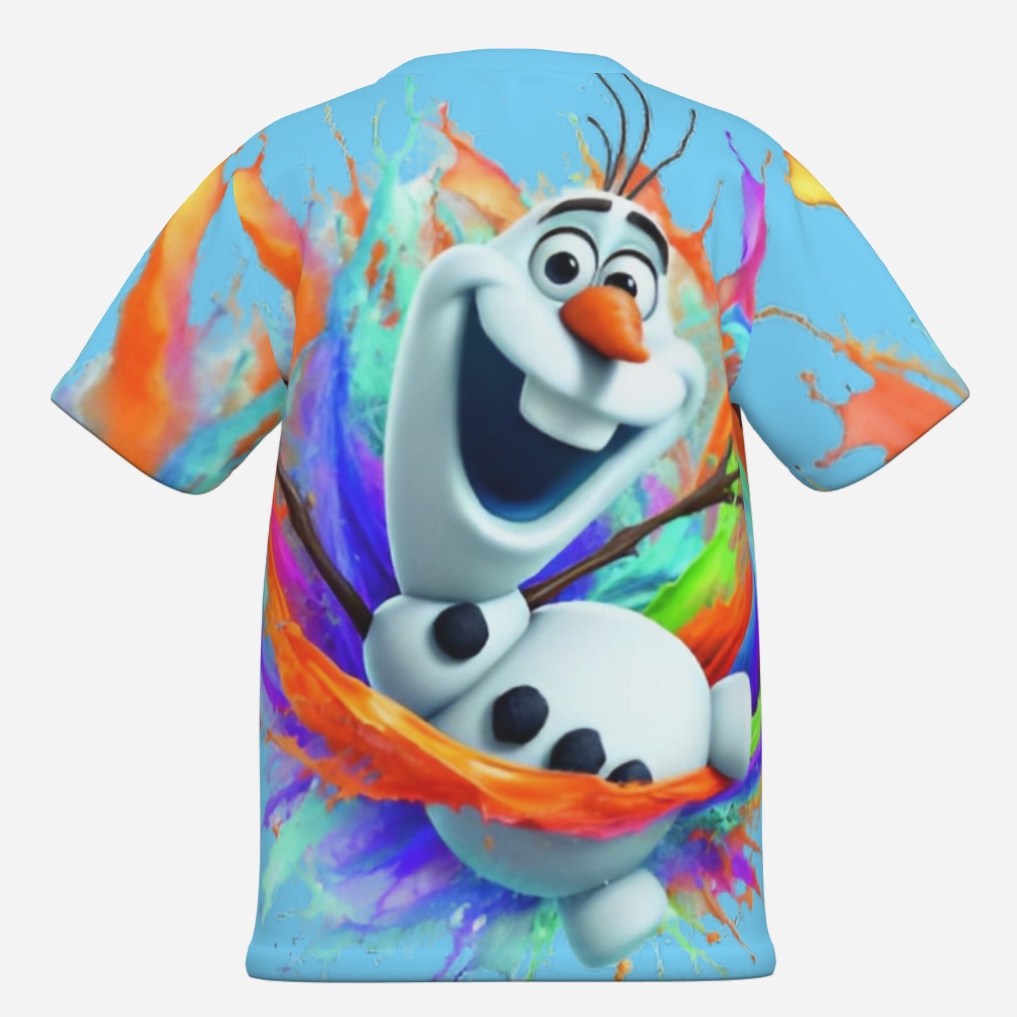 Frozen O Neck T-Shirt-Imitation Cotton 170 GSM
