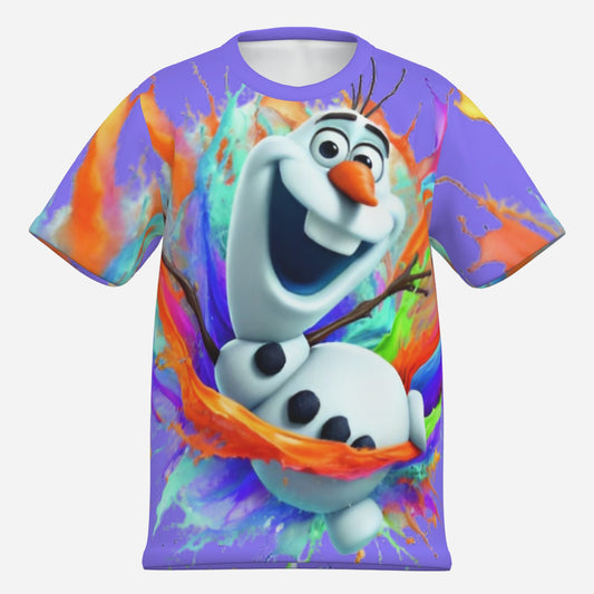 Frozen O Neck T-Shirt-Imitation Cotton 170 GSM