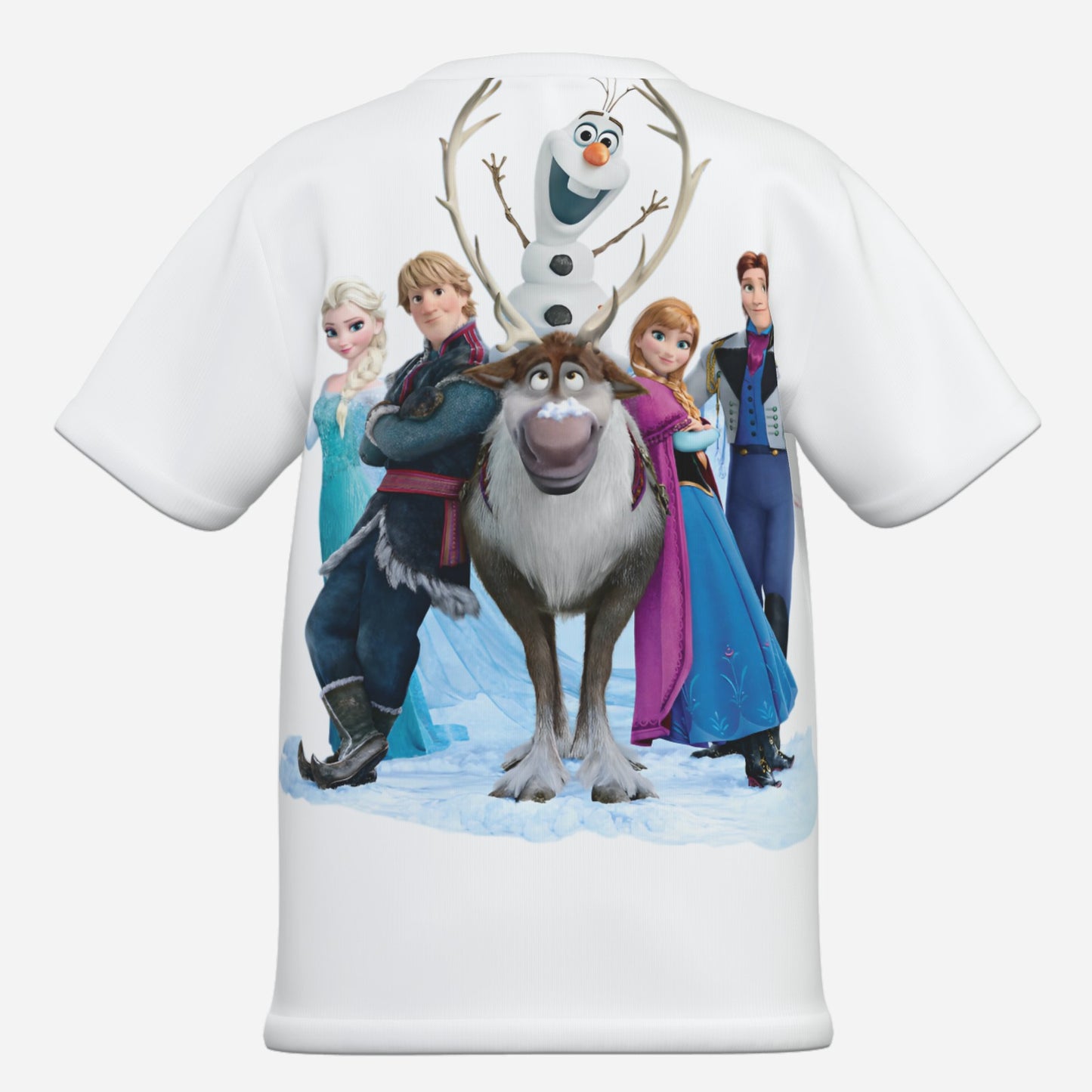 Frozen O Neck T-Shirt-Imitation Cotton 170 GSM
